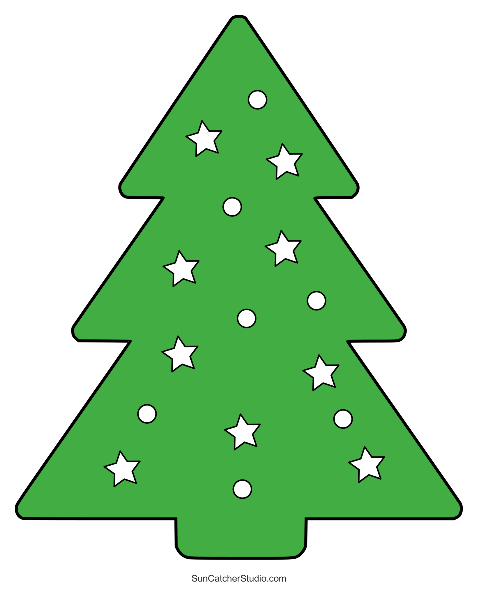 christmas tree templates and stencils (free printable patterns